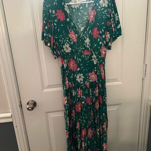 Petal & Pup Floral Green Maxi Dress